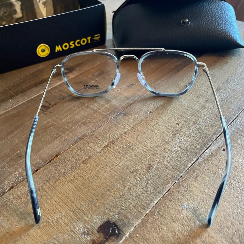 Moscot Originals Macher Grey/Tortoise/Silver Eye Glasses - Picture 7 of 11